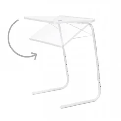 Garnero Arredamenti Accessori Ufficio-Tavolino pieghevole multiposizione 53x70cm metallo bianco Giga
