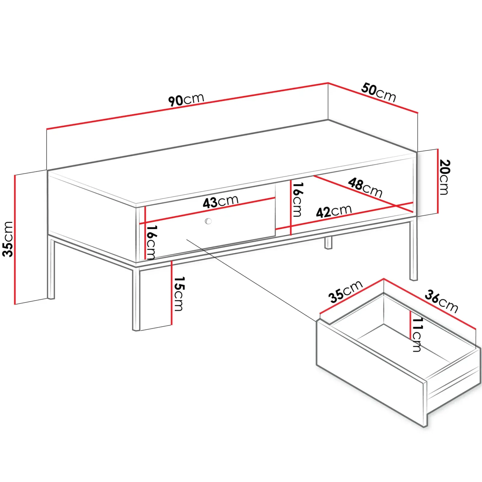 Garnero Arredamenti Tavolini Moderni|Tavolini Moderni-Tavolino salotto 90x50cm design moderno Pollon Grigio
