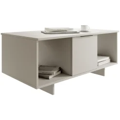 Garnero Arredamenti Tavolini Moderni|Tavolini Moderni-Tavolino soggiorno 100x55cm 2 ante grigio Stone