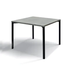 Garnero Arredamenti Tavolini Classici|Tavolini Classici-Tavolino 55x55 cm da salotto grigio metallo Blade Cemento