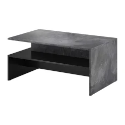 Garnero Arredamenti Tavolini Moderni|Tavolini Moderni-Tavolino 100x45cm da salotto design ossido e nero Emotion Gihome® Nero Opaco - Ossido