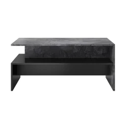 Garnero Arredamenti Tavolini Moderni|Tavolini Moderni-Tavolino 100x45cm da salotto design ossido e nero Emotion Gihome® Nero Opaco - Ossido