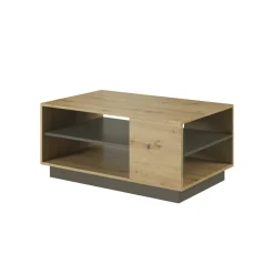 Garnero Arredamenti Tavolini Moderni|Tavolini Moderni-Tavolino 100x60cm da salotto moderno design rovere Noa Gihome® Rovere - Antracite