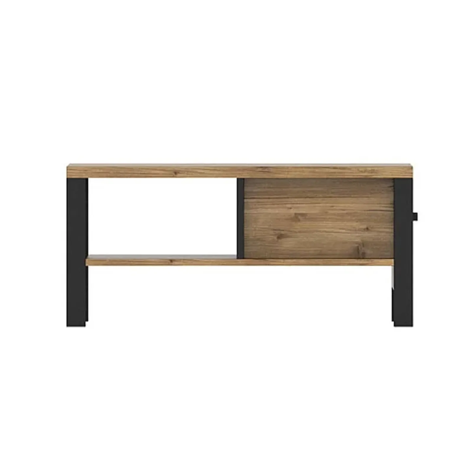 Garnero Arredamenti Tavolini Moderni|Tavolini Moderni-Tavolino 90x56cm da salotto moderno quercia nero opaco Nebraska