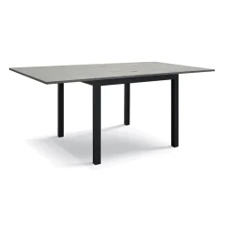 Garnero Arredamenti Tavoli Da Pranzo|Tavoli Allungabili-Tavolo 90/180 cm allungabile grigio cemento metallo Arex