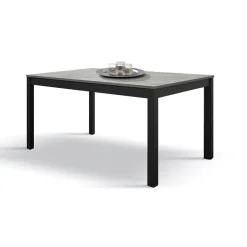 Garnero Arredamenti Tavoli Da Pranzo|Tavoli Allungabili-Tavolo 160/220 cm allungabile grigio cemento metallo Arex