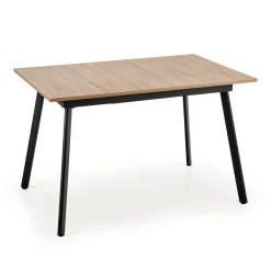 Garnero Arredamenti Tavoli Da Pranzo|Tavoli Allungabili-Tavolo allungabile 120/160 cm moderno rovere sonoma grigio nero Odran