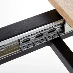 Garnero Arredamenti Tavoli Da Pranzo|Tavoli Allungabili-Tavolo allungabile 120/160 cm moderno rovere sonoma grigio nero Odran