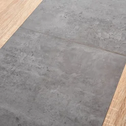 Garnero Arredamenti Tavoli Da Pranzo|Tavoli Allungabili-Tavolo allungabile 120/160 cm moderno rovere sonoma grigio nero Odran