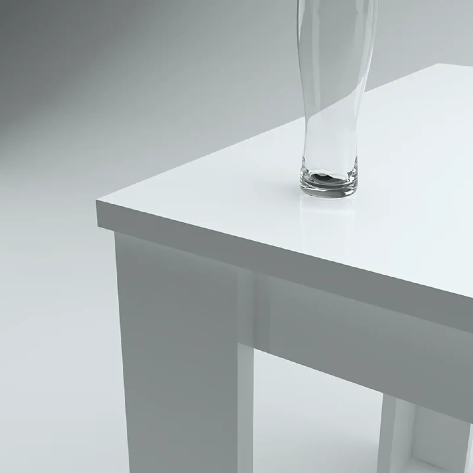 Garnero Arredamenti Tavoli Da Pranzo|Tavoli Allungabili-Tavolo allungabile 160-210cm Zenzero Bianco Lucido