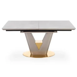 Garnero Arredamenti Tavoli Da Pranzo|Tavoli Allungabili-Tavolo allungabile 160/220cm da pranzo effetto marmo grigio Adige