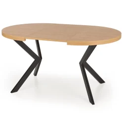 Garnero Arredamenti Tavoli Da Pranzo|Tavoli Allungabili-Tavolo allungabile 100/250cm da pranzo rovere dorato nero Agri