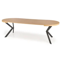 Garnero Arredamenti Tavoli Da Pranzo|Tavoli Allungabili-Tavolo allungabile 100/250cm da pranzo rovere dorato nero Agri