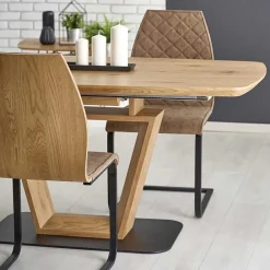 Garnero Arredamenti Tavoli In Legno|Tavoli Da Pranzo-Tavolo allungabile 160/220cm da pranzo rovere dorato Peonia Gihome®