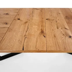 Garnero Arredamenti Tavoli Da Pranzo|Tavoli Allungabili-Tavolo allungabile 160/250cm design moderno rovere rustico nero Ridge Rovere Rustico - Nero