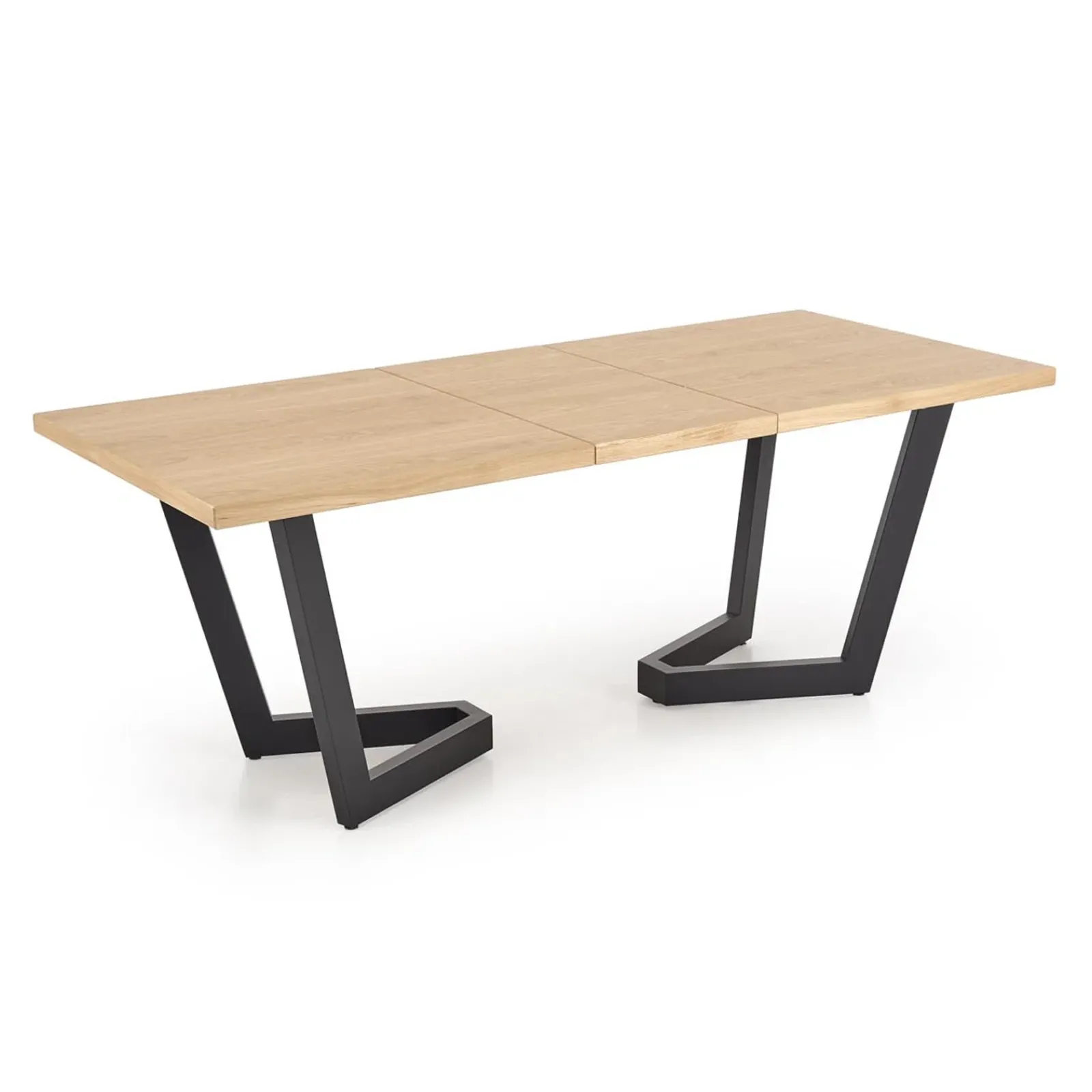 Garnero Arredamenti Tavoli Da Pranzo|Tavoli Allungabili-Tavolo allungabile 160/250cm industrial nero rovere Ridge Rovere - Nero