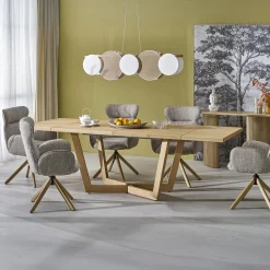 Garnero Arredamenti Tavoli Da Pranzo|Tavoli Allungabili-Tavolo allungabile 160/250cm industrial Ridge Rovere