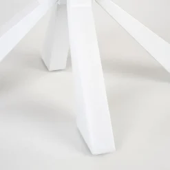 Garnero Arredamenti Tavoli Laccati|Tavoli Da Pranzo-Tavolo allungabile 160/200cm moderno effetto marmo bianco Lucinda