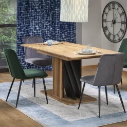 Garnero Arredamenti Tavoli Da Pranzo|Tavoli Allungabili-Tavolo allungabile 130/175cm moderno rovere nero Lavander