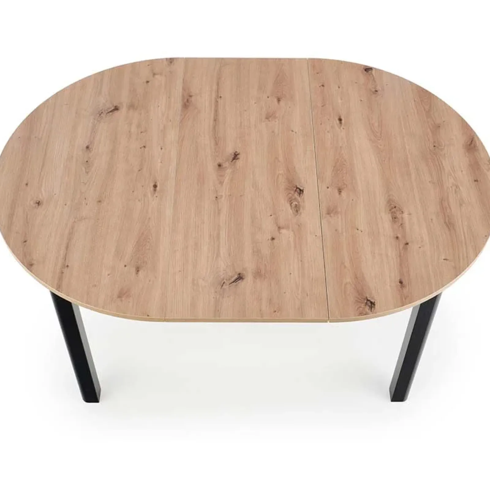 Garnero Arredamenti Tavoli Rotondi|Tavoli Da Pranzo-Tavolo allungabile 102/142cm rotondo moderno nero Lucci Rovere