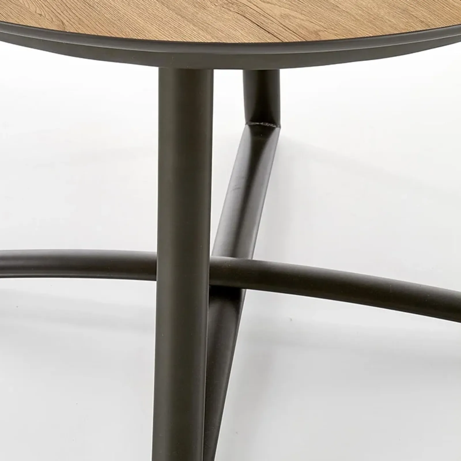 Garnero Arredamenti Tavoli Rotondi|Tavoli Da Pranzo-Tavolo allungabile 118/148cm rotondo rovere antracite nero Ortensia Gihome®