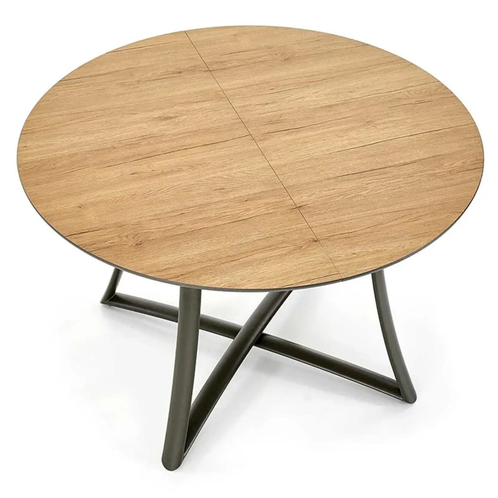 Garnero Arredamenti Tavoli Rotondi|Tavoli Da Pranzo-Tavolo allungabile 118/148cm rotondo rovere antracite nero Ortensia Gihome®