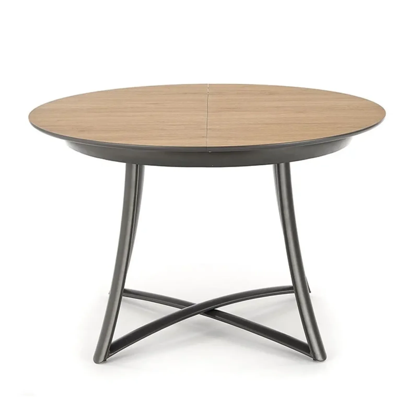 Garnero Arredamenti Tavoli Rotondi|Tavoli Da Pranzo-Tavolo allungabile 118/148cm rotondo rovere antracite nero Ortensia Gihome®