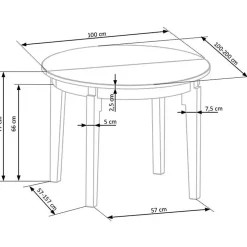 Garnero Arredamenti Tavoli Rotondi|Tavoli Da Pranzo-Tavolo allungabile 100/200cm rotondo moderno bianco Robin