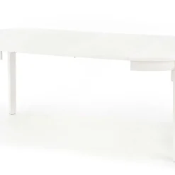 Garnero Arredamenti Tavoli Rotondi|Tavoli Da Pranzo-Tavolo allungabile 100/200cm rotondo moderno bianco Robin