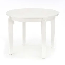 Garnero Arredamenti Tavoli Rotondi|Tavoli Da Pranzo-Tavolo allungabile 100/200cm rotondo moderno bianco Robin