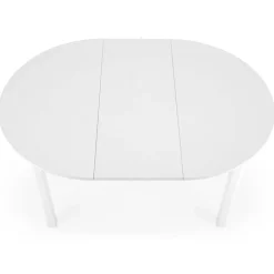 Garnero Arredamenti Tavoli Rotondi|Tavoli Da Pranzo-Tavolo allungabile 102/142cm rotondo da pranzo moderno bianco Lucci Bianco Opaco
