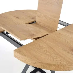 Garnero Arredamenti Tavoli Da Pranzo|Tavoli Allungabili-Tavolo allungabile 120/160cm rovere dorato nero Mason