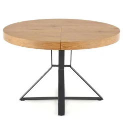 Garnero Arredamenti Tavoli Da Pranzo|Tavoli Allungabili-Tavolo allungabile 120/160cm rovere dorato nero Mason