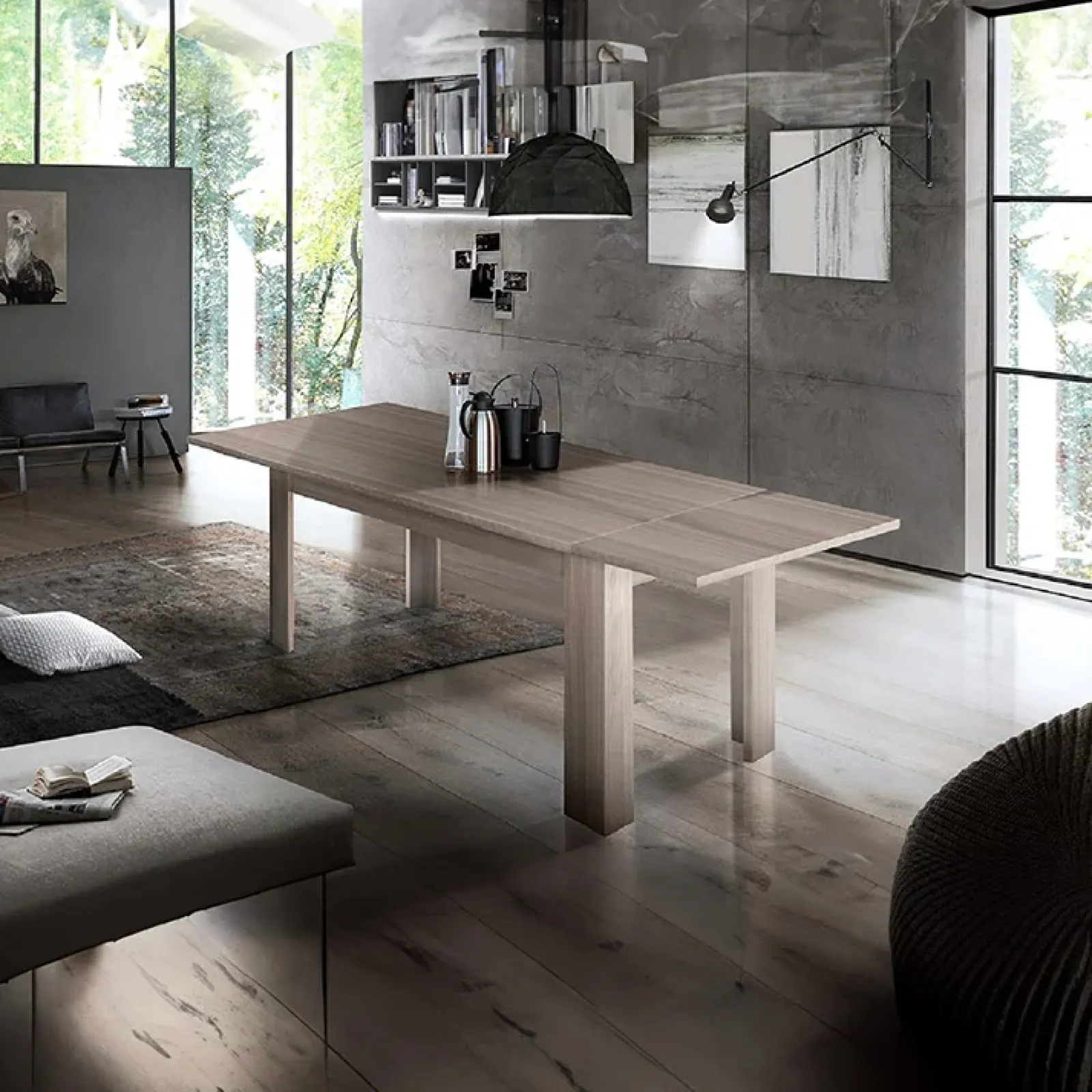 Garnero Arredamenti Tavoli Da Pranzo|Tavoli Allungabili-Tavolo allungabile 160-210cm Zenzero Rovere