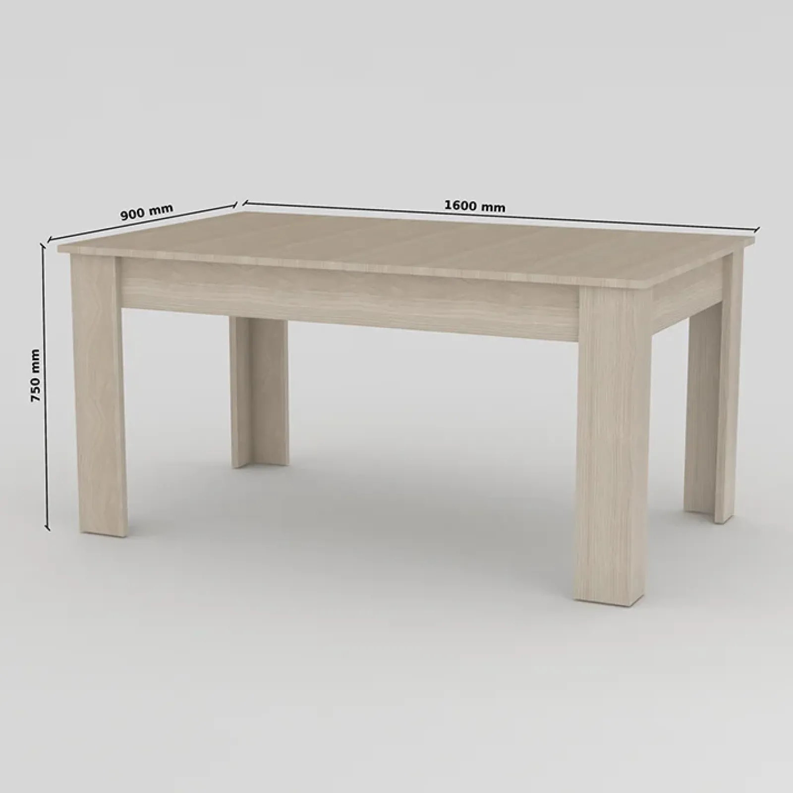 Garnero Arredamenti Tavoli Da Pranzo|Tavoli Allungabili-Tavolo allungabile 160-210cm Zenzero Rovere