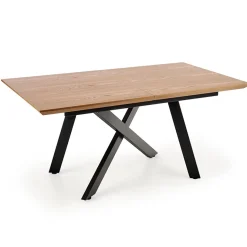 Garnero Arredamenti Tavoli In Legno|Tavoli Da Pranzo-Tavolo allungabile 160/200cm rovere naturale acciaio nero Cornet