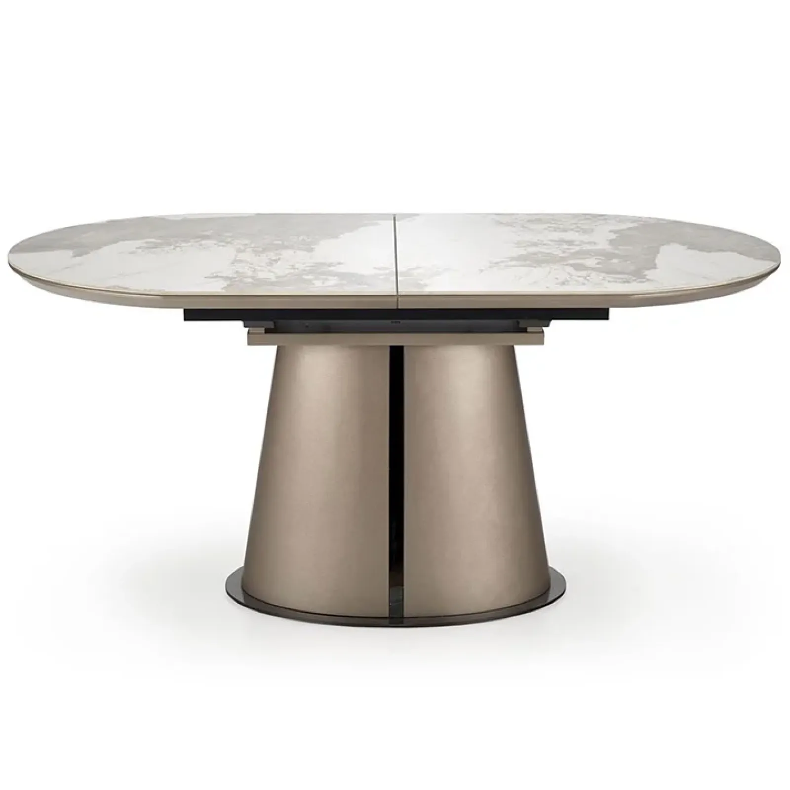 Garnero Arredamenti Tavoli Laccati|Tavoli Da Pranzo-Tavolo allungabile da pranzo 160/200cm marmo bianco beige Iolanda