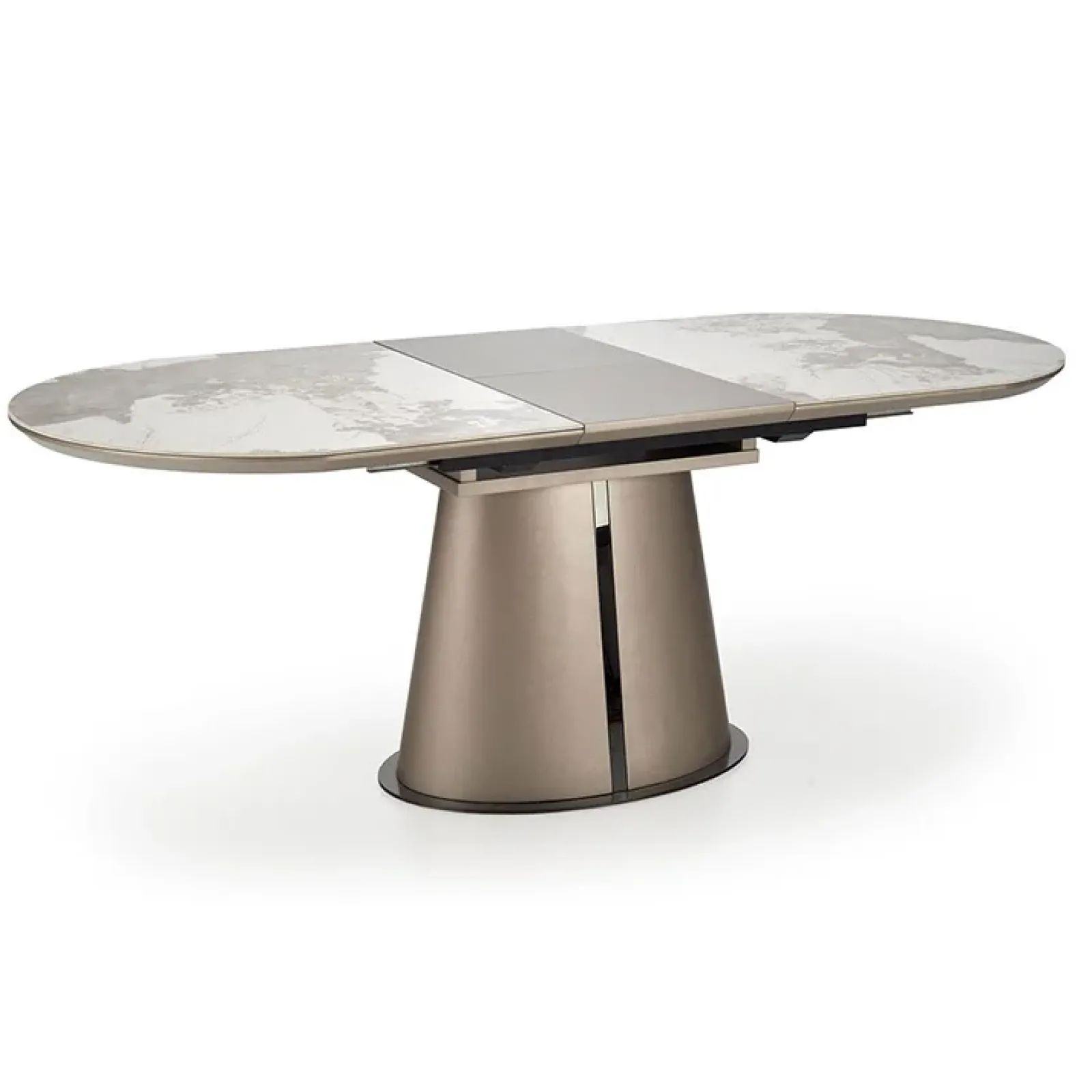 Garnero Arredamenti Tavoli Laccati|Tavoli Da Pranzo-Tavolo allungabile da pranzo 160/200cm marmo bianco beige Iolanda