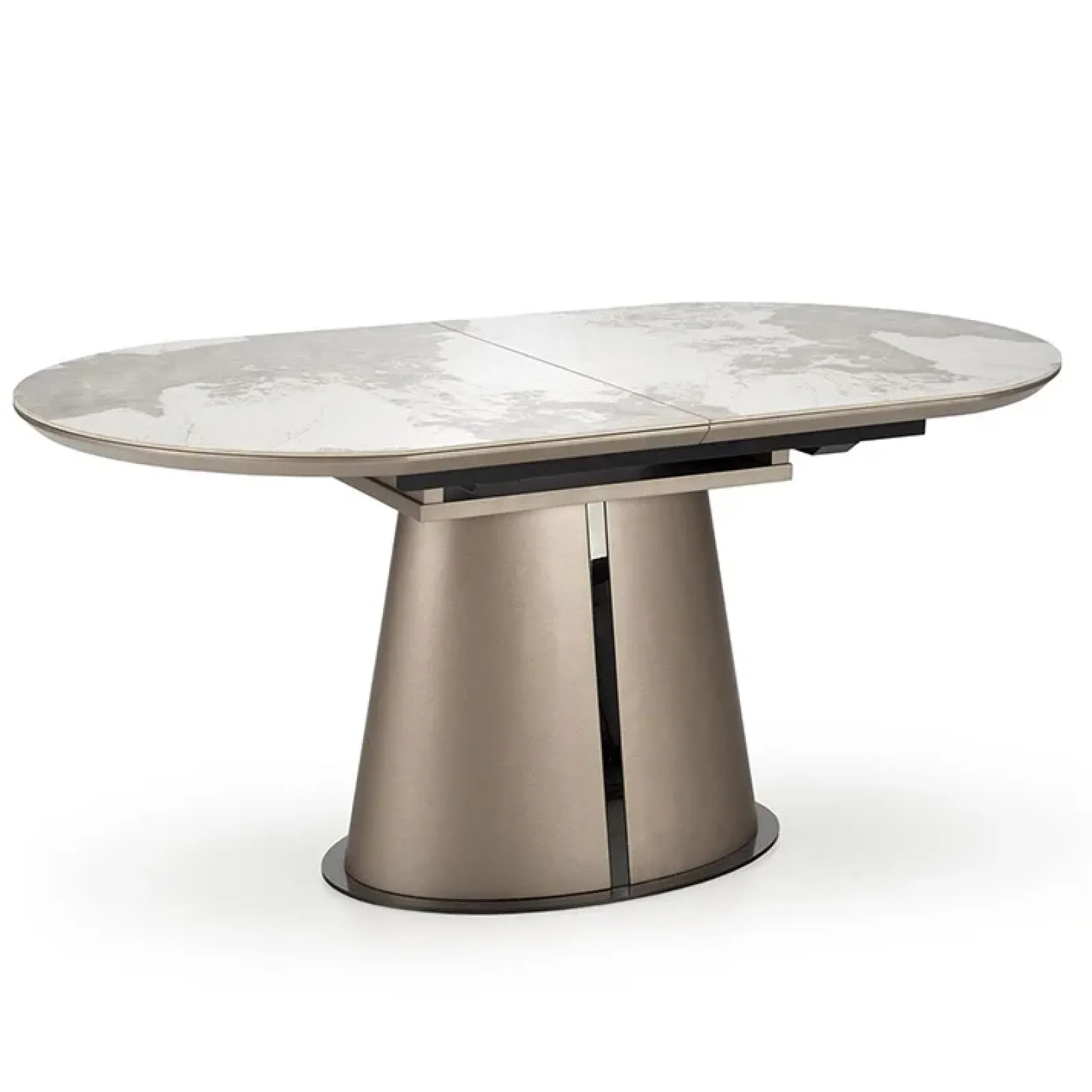 Garnero Arredamenti Tavoli Laccati|Tavoli Da Pranzo-Tavolo allungabile da pranzo 160/200cm marmo bianco beige Iolanda