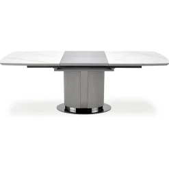 Garnero Arredamenti Tavoli Da Pranzo|Tavoli Allungabili-Tavolo allungabile da pranzo 160/220cm bianco grigio chiaro Ignazio