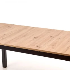 Garnero Arredamenti Tavoli Da Pranzo|Tavoli Allungabili-Tavolo allungabile industrial 160/228cm rovere nero Florian