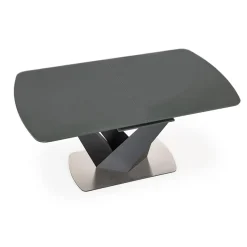 Garnero Arredamenti Tavoli Da Pranzo|Tavoli Allungabili-Tavolo allungabile moderno 160/200cm grigio scuro nero Blasco