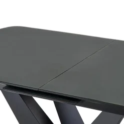Garnero Arredamenti Tavoli Da Pranzo|Tavoli Allungabili-Tavolo allungabile moderno 160/200cm grigio scuro nero Blasco