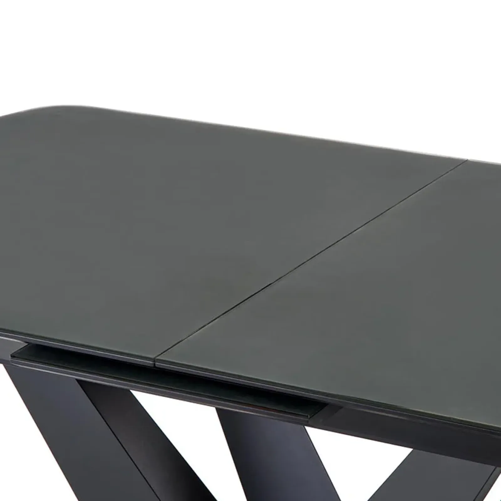Garnero Arredamenti Tavoli Da Pranzo|Tavoli Allungabili-Tavolo allungabile moderno 160/200cm grigio scuro nero Blasco