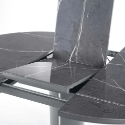 Garnero Arredamenti Tavoli Da Pranzo|Tavoli Allungabili-Tavolo allungabile moderno 120/160cm marmo grigio Donald