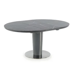 Garnero Arredamenti Tavoli Da Pranzo|Tavoli Allungabili-Tavolo allungabile moderno 120/160cm marmo grigio Donald