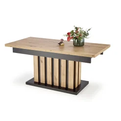 Garnero Arredamenti Tavoli In Legno|Tavoli Da Pranzo-Tavolo allungabile moderno 130/170cm rovere nero Ottowa