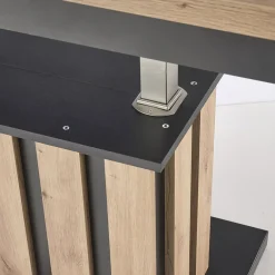 Garnero Arredamenti Tavoli In Legno|Tavoli Da Pranzo-Tavolo allungabile moderno 130/170cm rovere nero Ottowa