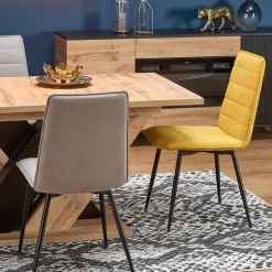 Garnero Arredamenti Tavoli In Legno|Tavoli Da Pranzo-Tavolo allungabile moderno 160/200cm rovere nero Wolly