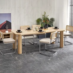 Garnero Arredamenti Tavoli Da Pranzo|Tavoli Allungabili-Tavolo allungabile moderno 160/240cm rovere Erevan